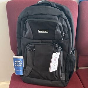 Eastsport Black Backpack with Water Bottle Pocket